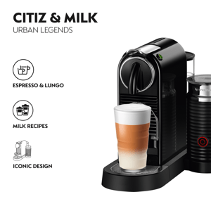Nespresso by Delonghi Citiz & Milk Coffee Machine Black